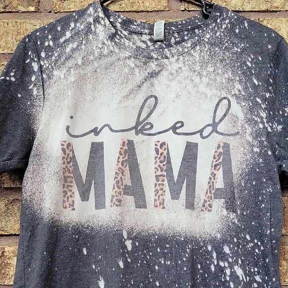 Bella Canvas Gray Inked Mama Graphic T-Shirt Size Medium - Picture 3 of 6